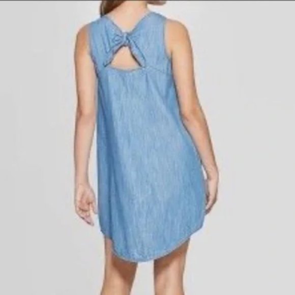 UNIVERSAL THREADS Denim Chambray Sleeveless Tank Dress SIZE Medium - Picture 2 of 4